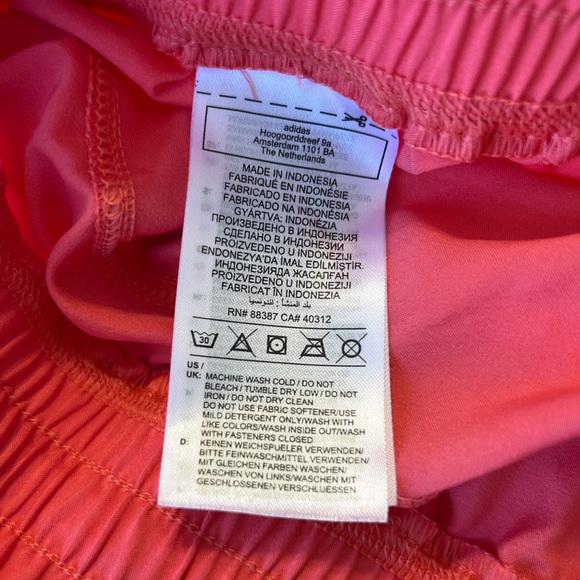 Adidas Pacer Snap Training Shorts Coral Pink - Picture 9 of 13